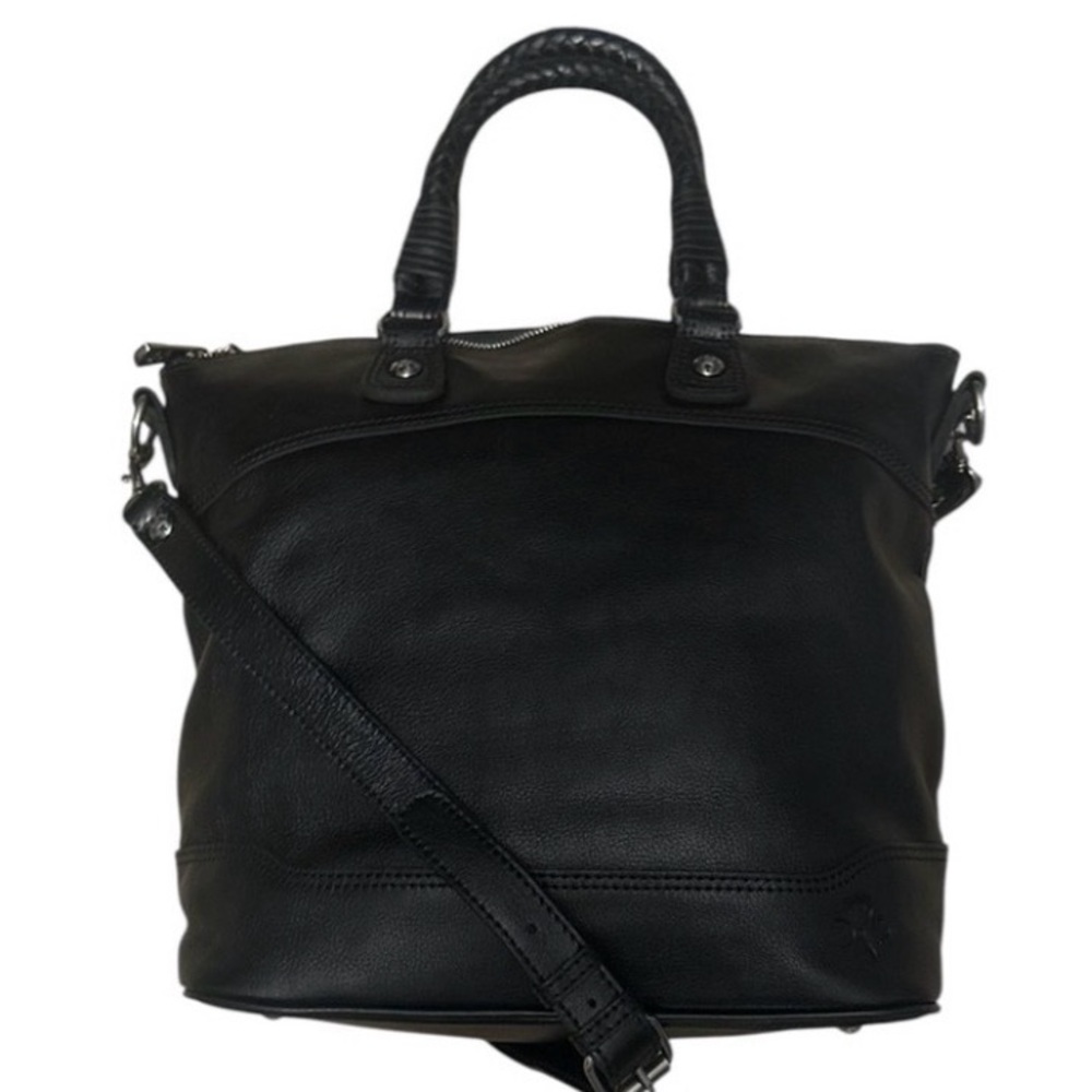 Patricia Nash Discovery Leather Large Aurelia Satchel Black NWOT